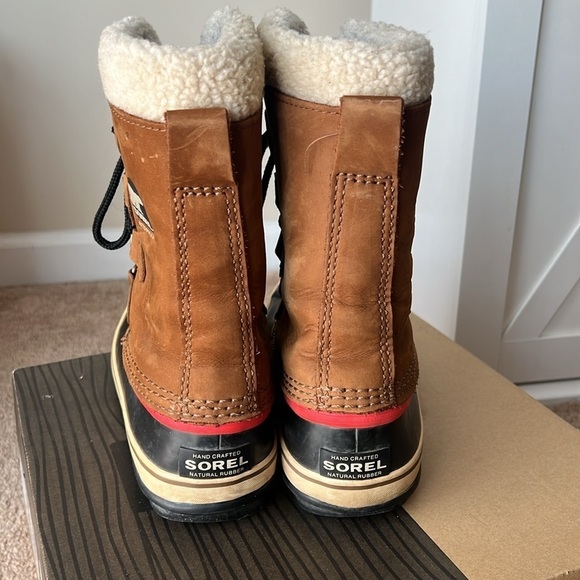 Sorel 1964 Pac 2 Grizzly Bear Red Brown Black Leather Duck Boots - Picture 5 of 9